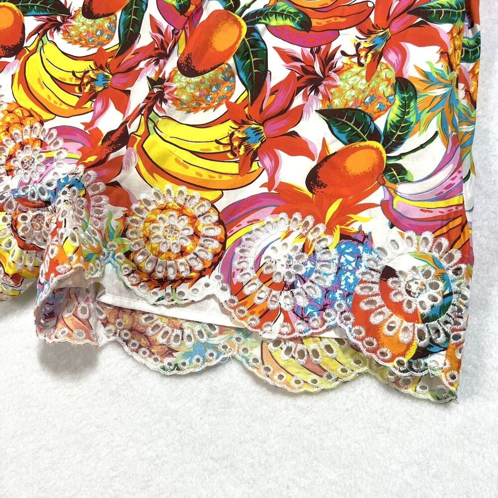 AQUA Fruit Print Shorts Women’s XS Cotton Eyelet Scalloped Multicolored NWT - Picture 13 of 13